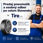 Predaj pneumatík na Tire.sk a osobný odber po celom Slovensku