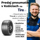 Predaj pneumatík v Košiciach – rýchly osobný odber