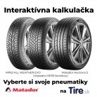 Vyberte si pneumatiky Matador – interaktívna kalkulačka